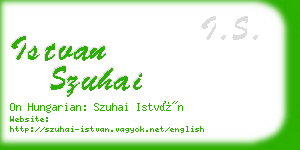 istvan szuhai business card